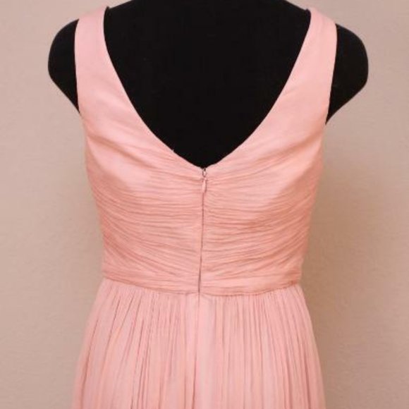 JCrew $365 Silk Chiffon Heidi Gown  Misty Rose - Picture 5 of 6